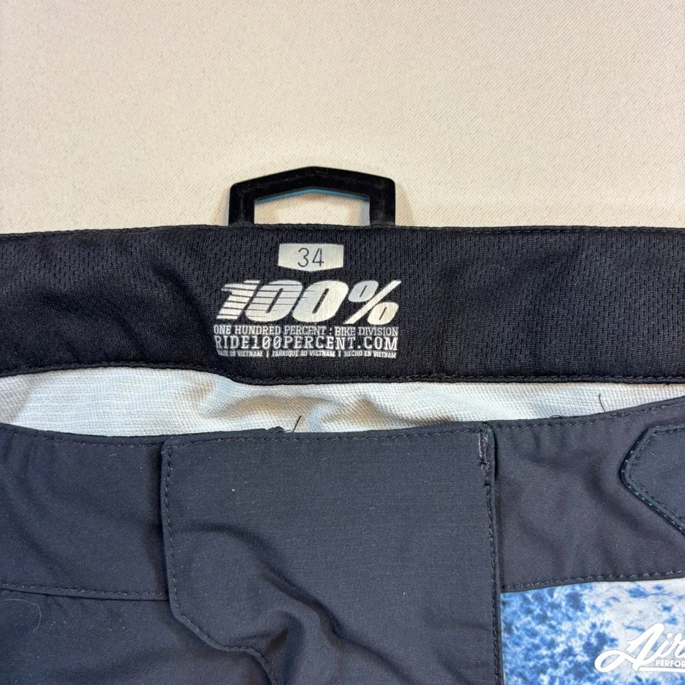 100% Airmatic Shorts Mens 34 Blue Galaxy MTB Mountain Bike Performance Trail